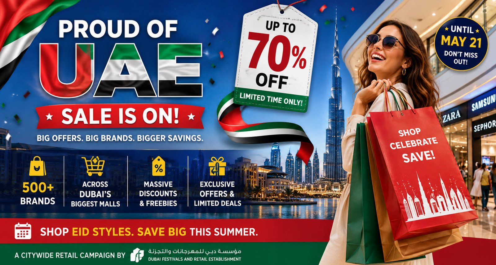 Dubai's "Proud of UAE" Sale Brings Massive Discounts Across 500+ Brands